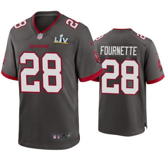 Men Leonard Fournette Buccaneers Pewter Super Bowl Lv Game Jersey Men Leonard Fournette Buccaneers Pewter Super Bowl Lv Game Jersey