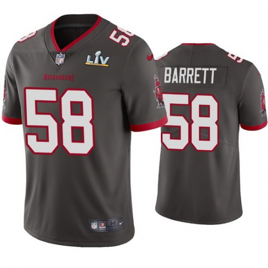 Men Shaquil Barrett Buccaneers Pewter Super Bowl Lv Vapor Limited Jersey Men Shaquil Barrett Buccaneers Pewter Super Bowl Lv Vapor Limited Jersey