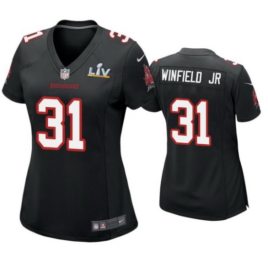 Women Antoine Winfield Jr. Buccaneers Black Super Bowl Lv Game Fashion Jersey Women Antoine Winfield Jr. Buccaneers Black Super Bowl Lv Game Fashion Jersey