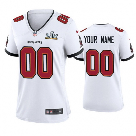 Women Custom Buccaneers White Super Bowl Lv Game Jersey Women Custom Buccaneers White Super Bowl Lv Game Jersey