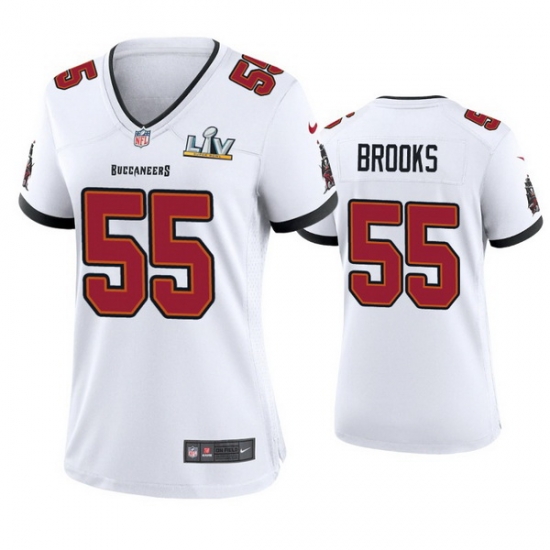 Women Derrick Brooks Buccaneers White Super Bowl Lv Game Jersey Women Derrick Brooks Buccaneers White Super Bowl Lv Game Jersey