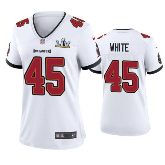 Women Devin White Buccaneers White Super Bowl Lv Game Jersey Women Devin White Buccaneers White Super Bowl Lv Game Jersey