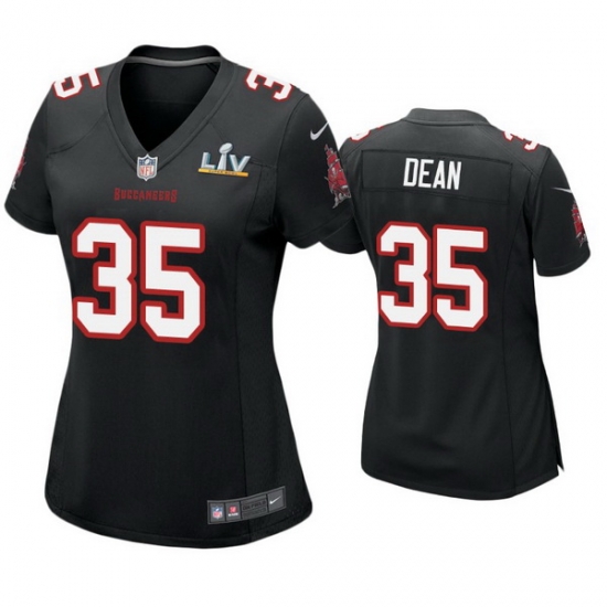 Women Jamel Dean Buccaneers Black Super Bowl Lv Game Fashion Jersey Women Jamel Dean Buccaneers Black Super Bowl Lv Game Fashion Jersey