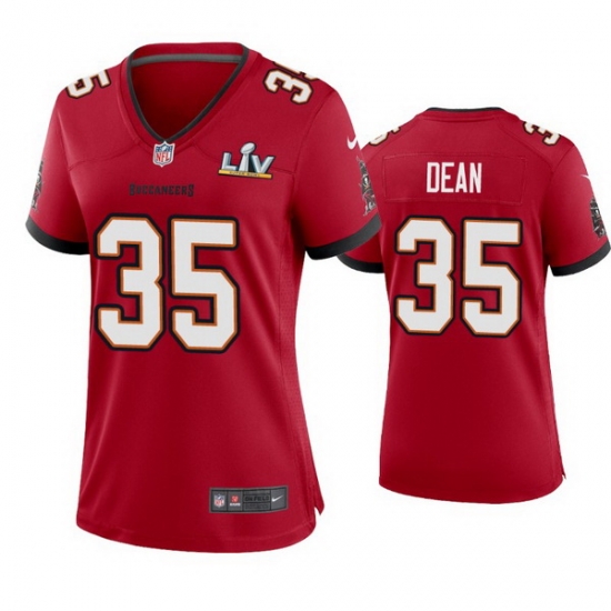 Women Jamel Dean Buccaneers Red Super Bowl Lv Game Jersey Women Jamel Dean Buccaneers Red Super Bowl Lv Game Jersey
