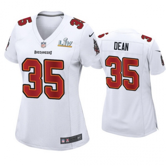 Women Jamel Dean Buccaneers White Super Bowl Lv Game Fashion Jersey Women Jamel Dean Buccaneers White Super Bowl Lv Game Fashion Jersey