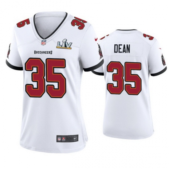 Women Jamel Dean Buccaneers White Super Bowl Lv Game Jersey Women Jamel Dean Buccaneers White Super Bowl Lv Game Jersey