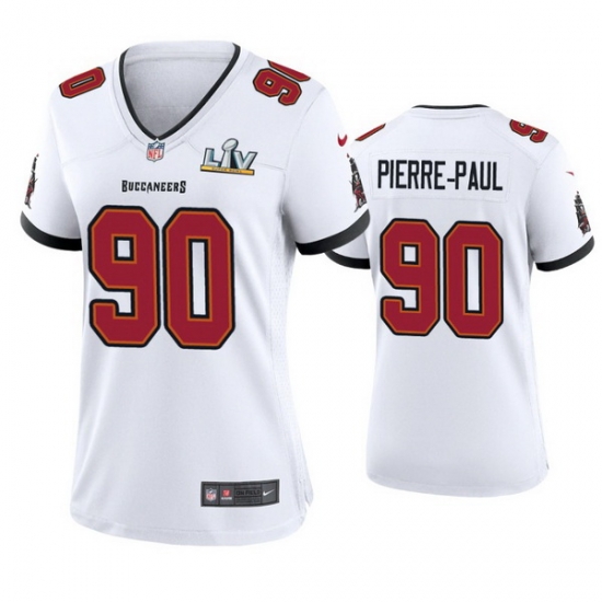 Women Jason Pierre Paul Buccaneers White Super Bowl Lv Game Jersey Women Jason Pierre Paul Buccaneers White Super Bowl Lv Game Jersey