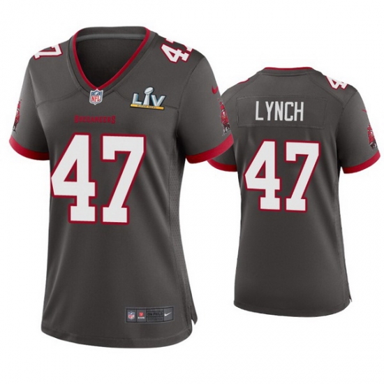Women John Lynch Buccaneers Pewter Super Bowl Lv Game Jersey Women John Lynch Buccaneers Pewter Super Bowl Lv Game Jersey