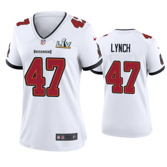 Women John Lynch Buccaneers White Super Bowl Lv Game Jersey Women John Lynch Buccaneers White Super Bowl Lv Game Jersey