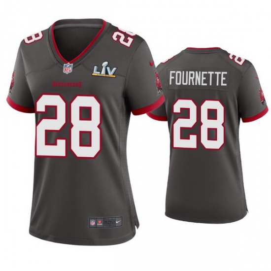Women Leonard Fournette Buccaneers Pewter Super Bowl Lv Game Jersey Women Leonard Fournette Buccaneers Pewter Super Bowl Lv Game Jersey