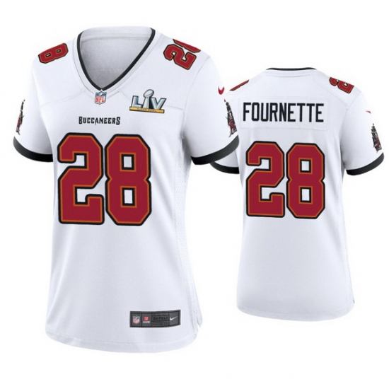 Women Leonard Fournette Buccaneers White Super Bowl Lv Game Jersey Women Leonard Fournette Buccaneers White Super Bowl Lv Game Jersey