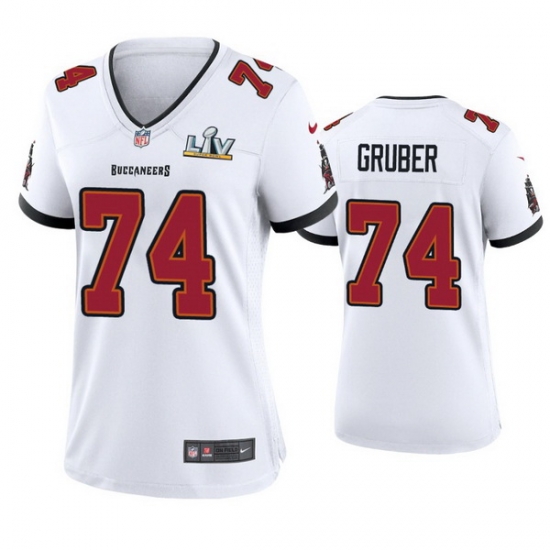 Women Paul Gruber Buccaneers White Super Bowl Lv Game Jersey Women Paul Gruber Buccaneers White Super Bowl Lv Game Jersey