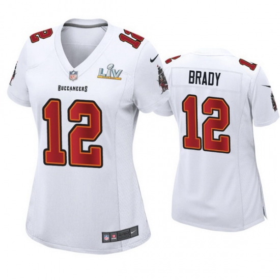 Women Tom Brady Buccaneers White Super Bowl Lv Game Fashion Jersey Women Tom Brady Buccaneers White Super Bowl Lv Game Fashion Jersey