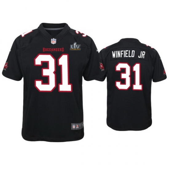 Youth Antoine Winfield Jr. Buccaneers Black Super Bowl Lv Game Fashion Jersey Youth Antoine Winfield Jr. Buccaneers Black Super Bowl Lv Game Fashion Jersey