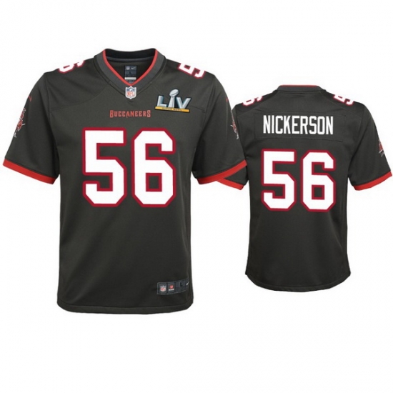Youth Hardy Nickerson Buccaneers Pewter Super Bowl Lv Game Jersey Youth Hardy Nickerson Buccaneers Pewter Super Bowl Lv Game Jersey