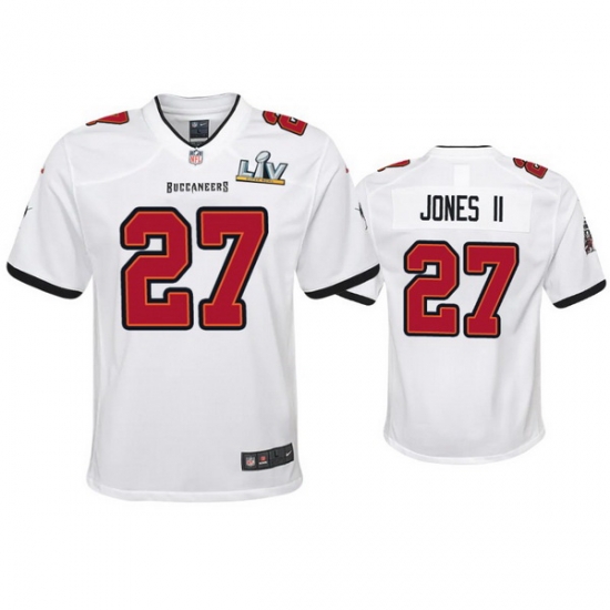 Youth Ronald Jones Ii Buccaneers White Super Bowl Lv Game Jersey Youth Ronald Jones Ii Buccaneers White Super Bowl Lv Game Jersey