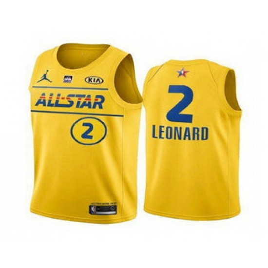 Men 2021 All Star 2 Kawhi Leonard Yellow Western Conference Stitched NBA Jersey Men 2021 All Star 2 Kawhi Leonard Yellow Western Conference Stitched NBA Jersey