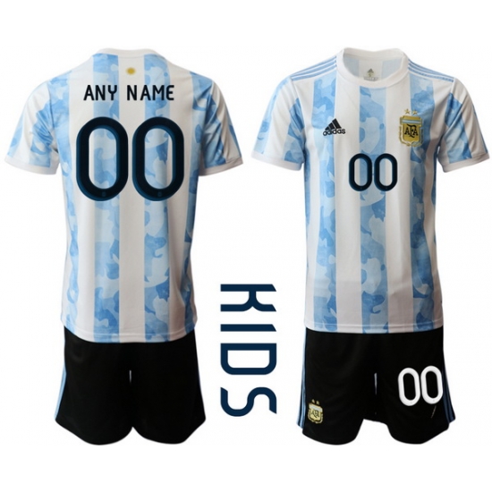 Kids Argentina Short Soccer Jerseys 034 Kids Argentina Short Soccer Jerseys 034