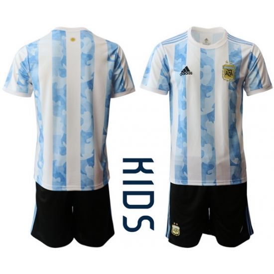 Kids Argentina Short Soccer Jerseys 037 Kids Argentina Short Soccer Jerseys 037