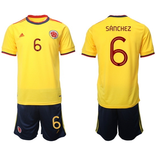 Colombia 2022 World Cup Soccer Jersey #6 SANCHEZ Colombia 2022 World Cup Soccer Jersey #6 SANCHEZ