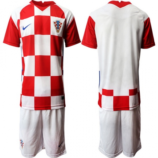 Mens Croatia Short Soccer Jerseys 024 Mens Croatia Short Soccer Jerseys 024