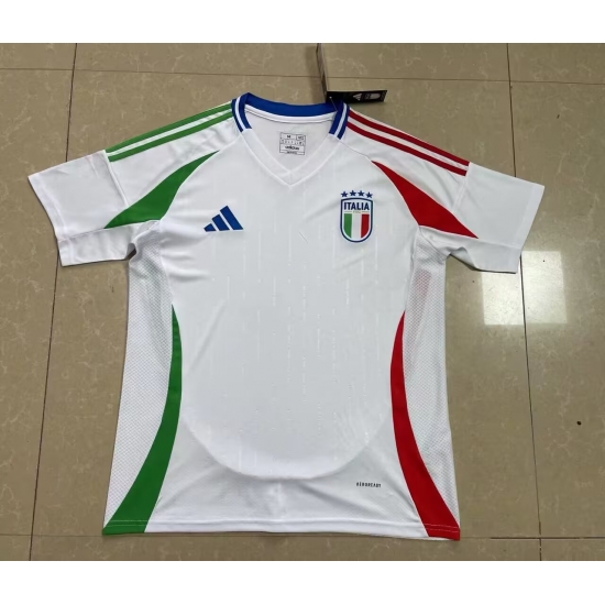 Italy Away White Columbia Yellow 2024 Soccer Jersey Italy Away White Columbia Yellow 2024 Soccer Jersey