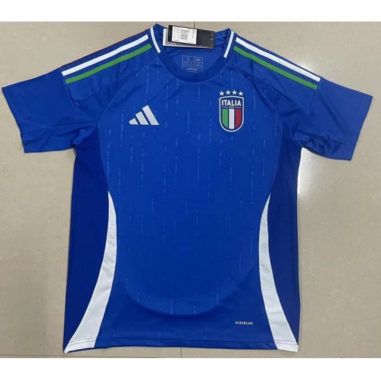 Italy Home Blue Columbia Yellow 2024 Soccer Jersey Italy Home Blue Columbia Yellow 2024 Soccer Jersey