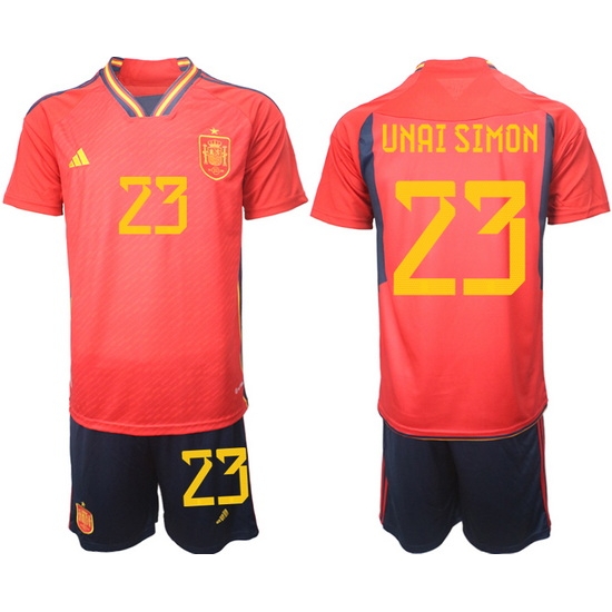 Men FIFA 2022 Spain Soccer Jersey 002 Men FIFA 2022 Spain Soccer Jersey 002