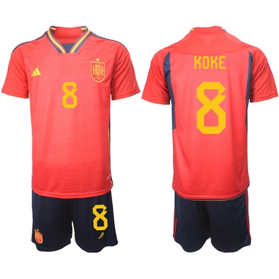 Men FIFA 2022 Spain Soccer Jersey 013 Men FIFA 2022 Spain Soccer Jersey 013