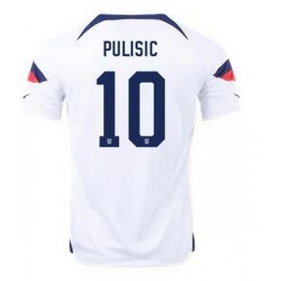 Men US 2022 FIFA Soccer Christian Pulisic Jersey White 017 Men US 2022 FIFA Soccer Christian Pulisic Jersey White 017