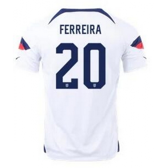 Men US 2022 FIFA Soccer Jersey White 008 Men US 2022 FIFA Soccer Jersey White 008