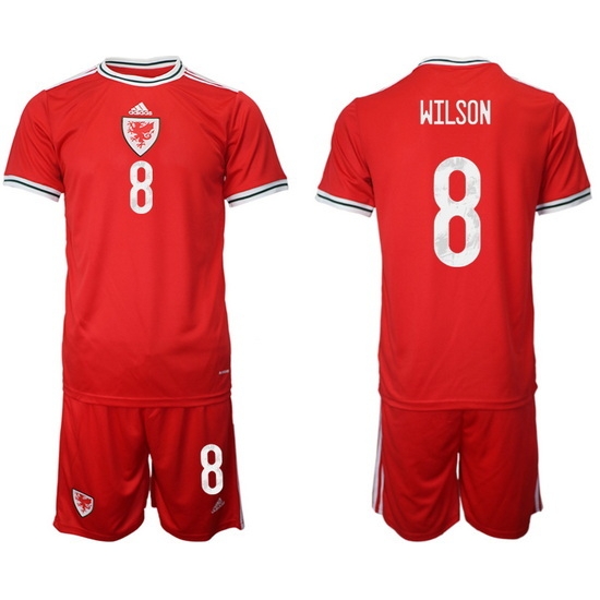 WALES 2022 World Cup Soccer Jersey #8 WILSON WALES 2022 World Cup Soccer Jersey #8 WILSON