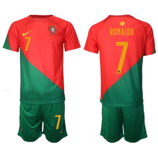 Youth FIFA 2022 Portugal Cristiano Ronaldo Soccer Red Jersey Youth FIFA 2022 Portugal Cristiano Ronaldo Soccer Red Jersey