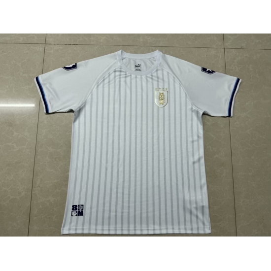 Uruguay 2024 Soccer Jersey Away White Uruguay 2024 Soccer Jersey Away White