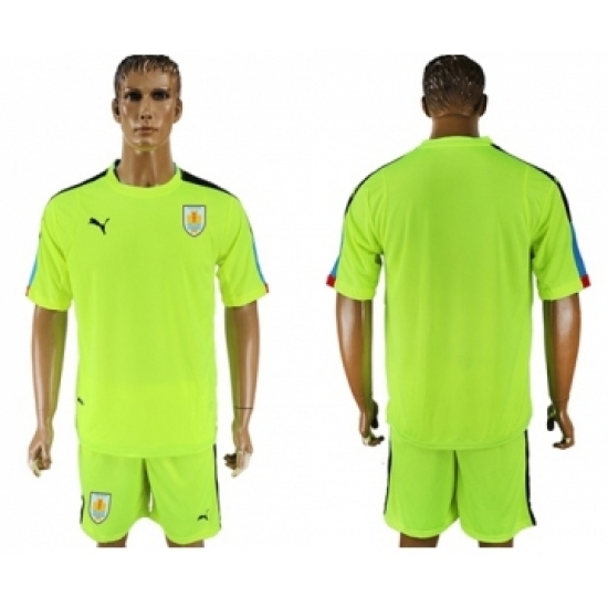 Uruguay Blank Shiny Green Goalkeeper Soccer Country Jersey Uruguay Blank Shiny Green Goalkeeper Soccer Country Jersey