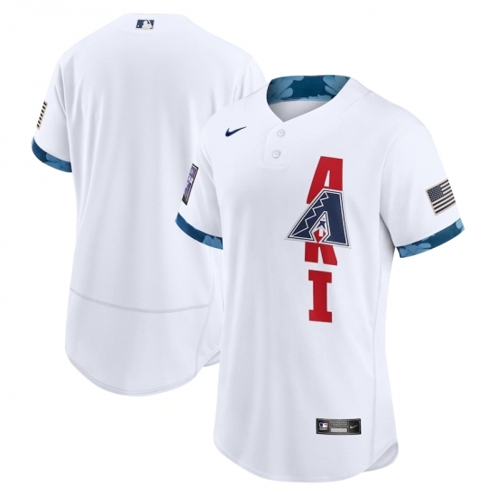 Men's Arizona Diamondbacks Blank Nike White 2021 MLB All-Star Game Authentic Jersey Men's Arizona Diamondbacks Blank Nike White 2021 MLB All-Star Game Authentic Jersey