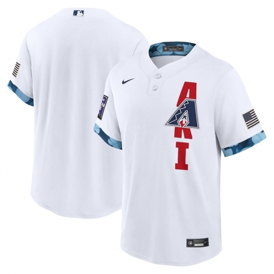Men's Arizona Diamondbacks Blank Nike White 2021 MLB All-Star Game Replica Jersey Men's Arizona Diamondbacks Blank Nike White 2021 MLB All-Star Game Replica Jersey