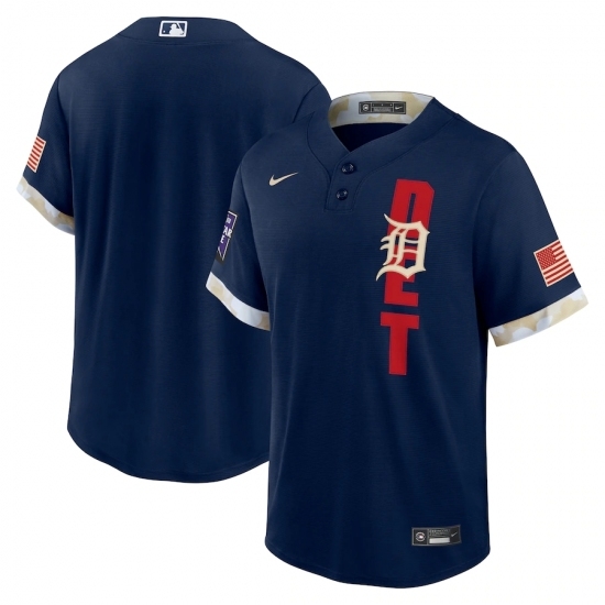 Men's Detroit Tigers Blank Nike Navy 2021 MLB All-Star Game Replica Jersey Men's Detroit Tigers Blank Nike Navy 2021 MLB All-Star Game Replica Jersey
