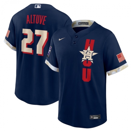 Men's Houston Astros #27 José Altuve Nike Navy 2021 MLB All-Star Game Replica Player Jersey Men's Houston Astros #27 José Altuve Nike Navy 2021 MLB All-Star Game Replica Player Jersey