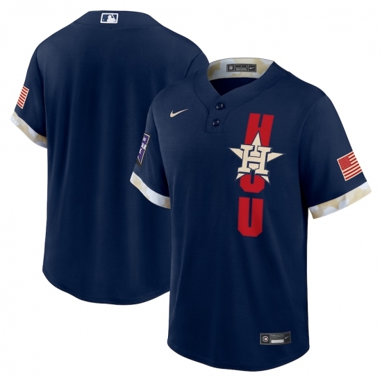 Men's Houston Astros Blank Nike Navy 2021 MLB All-Star Game Replica Jersey Men's Houston Astros Blank Nike Navy 2021 MLB All-Star Game Replica Jersey