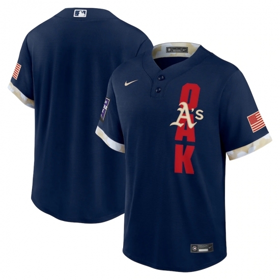 Men's Oakland Athletics Blank Nike Navy 2021 MLB All-Star Game Replica Jersey Men's Oakland Athletics Blank Nike Navy 2021 MLB All-Star Game Replica Jersey