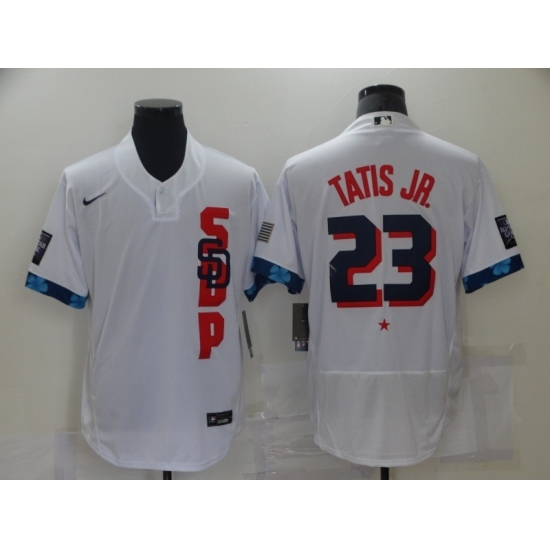Men's San Diego Padres #23 Fernando Tatis Jr. Nike White 2021 MLB All-Star Game Authentic Jersey Men's San Diego Padres #23 Fernando Tatis Jr. Nike White 2021 MLB All-Star Game Authentic Jersey