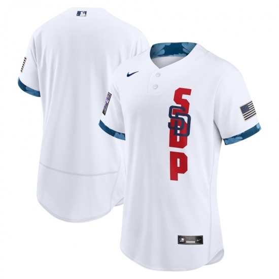 Men's San Diego Padres Blank Nike White 2021 MLB All-Star Game Authentic Jersey Men's San Diego Padres Blank Nike White 2021 MLB All-Star Game Authentic Jersey