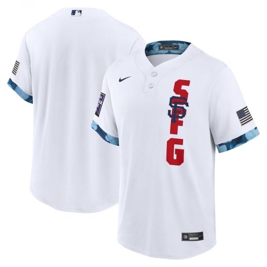 Men's San Francisco Giants Blank Nike White 2021 MLB All-Star Game Replica Jersey Men's San Francisco Giants Blank Nike White 2021 MLB All-Star Game Replica Jersey