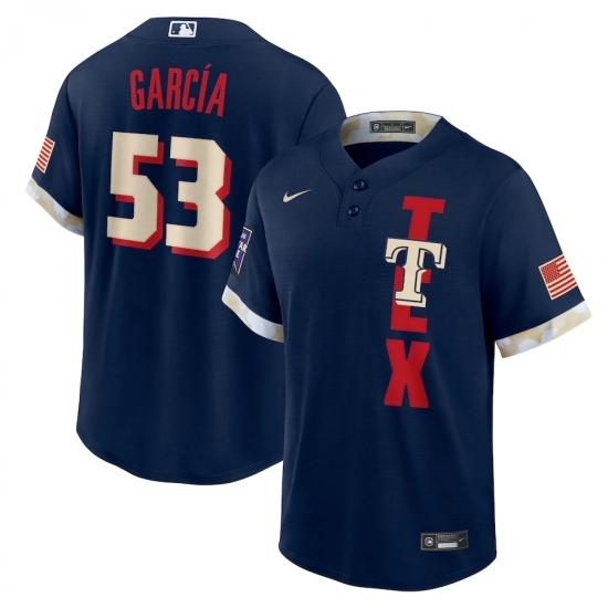 Men's Texas Rangers #53 Adolis García Nike Navy 2021 MLB All-Star Game Replica Player Jersey Men's Texas Rangers #53 Adolis García Nike Navy 2021 MLB All-Star Game Replica Player Jersey