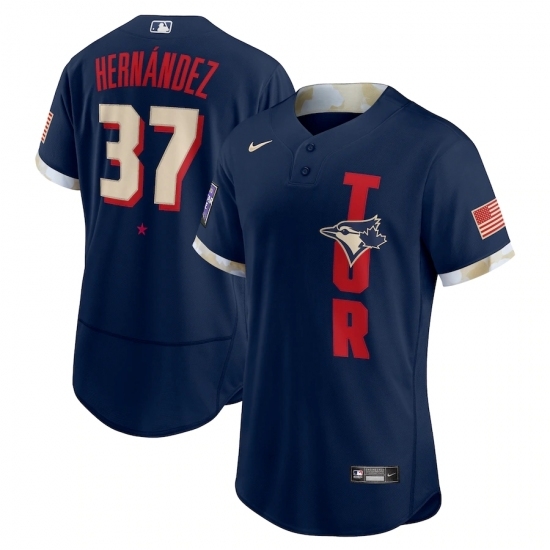 Men's Toronto Blue Jays #37 Teoscar Hernández Nike Navy 2021 MLB All-Star Game Authentic Player Jersey Men's Toronto Blue Jays #37 Teoscar Hernández Nike Navy 2021 MLB All-Star Game Authentic Player Jersey