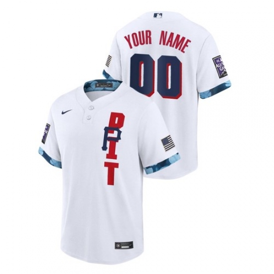 Men Pittsburgh Pirates Custom #00 White 2021 MLB All-Star Game Jerse Men Pittsburgh Pirates Custom #00 White 2021 MLB All-Star Game Jerse