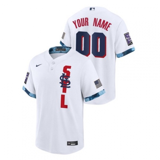 Men St. Louis Cardinals Custom #00 White 2021 MLB All-Star Game Jersey Men St. Louis Cardinals Custom #00 White 2021 MLB All-Star Game Jersey