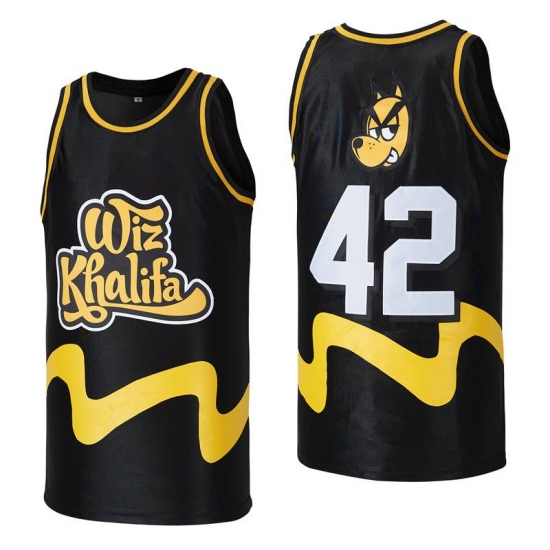 #42 WIZ KHALIFA BLACK BASKETBALL JERSEY #42 WIZ KHALIFA BLACK BASKETBALL JERSEY