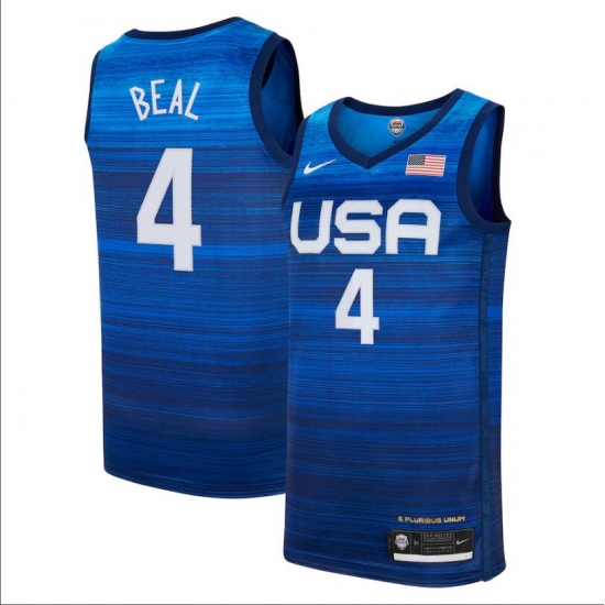 Men's USA Team Bradley Beal Away Blue 2021 Tokyo Olympics Jersey II Men's USA Team Bradley Beal Away Blue 2021 Tokyo Olympics Jersey II